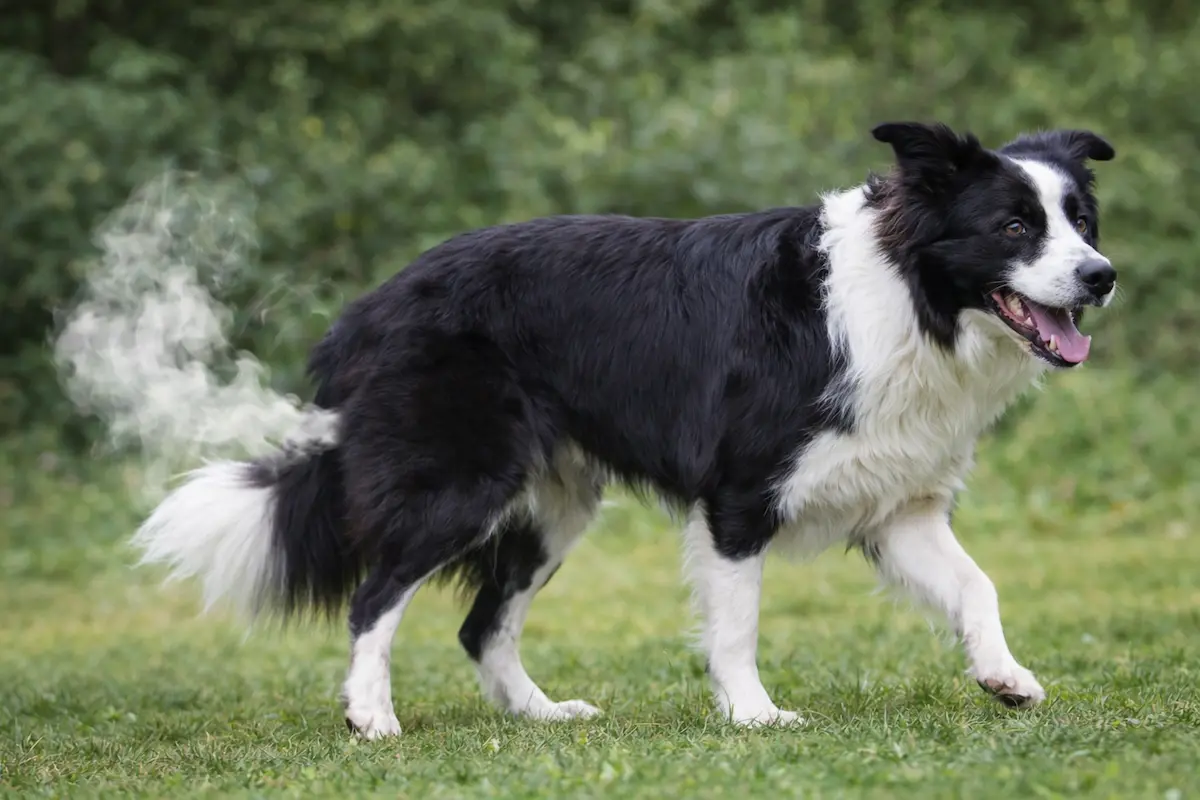 perro con gases digestivos
