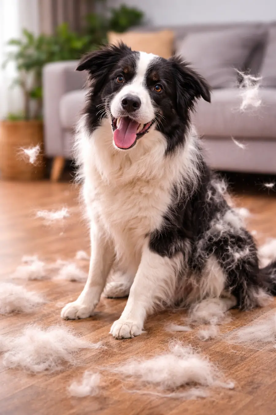 perro perdiendo pelo