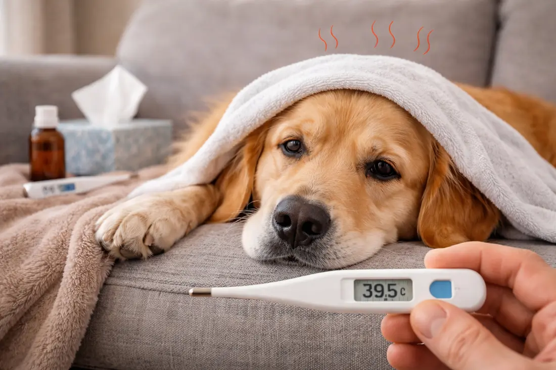 perro con fiebre síntomas y temperatura