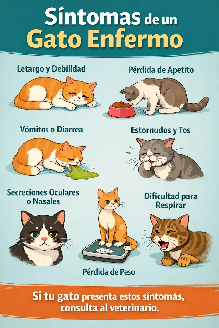 gato enfermo sintomas señales